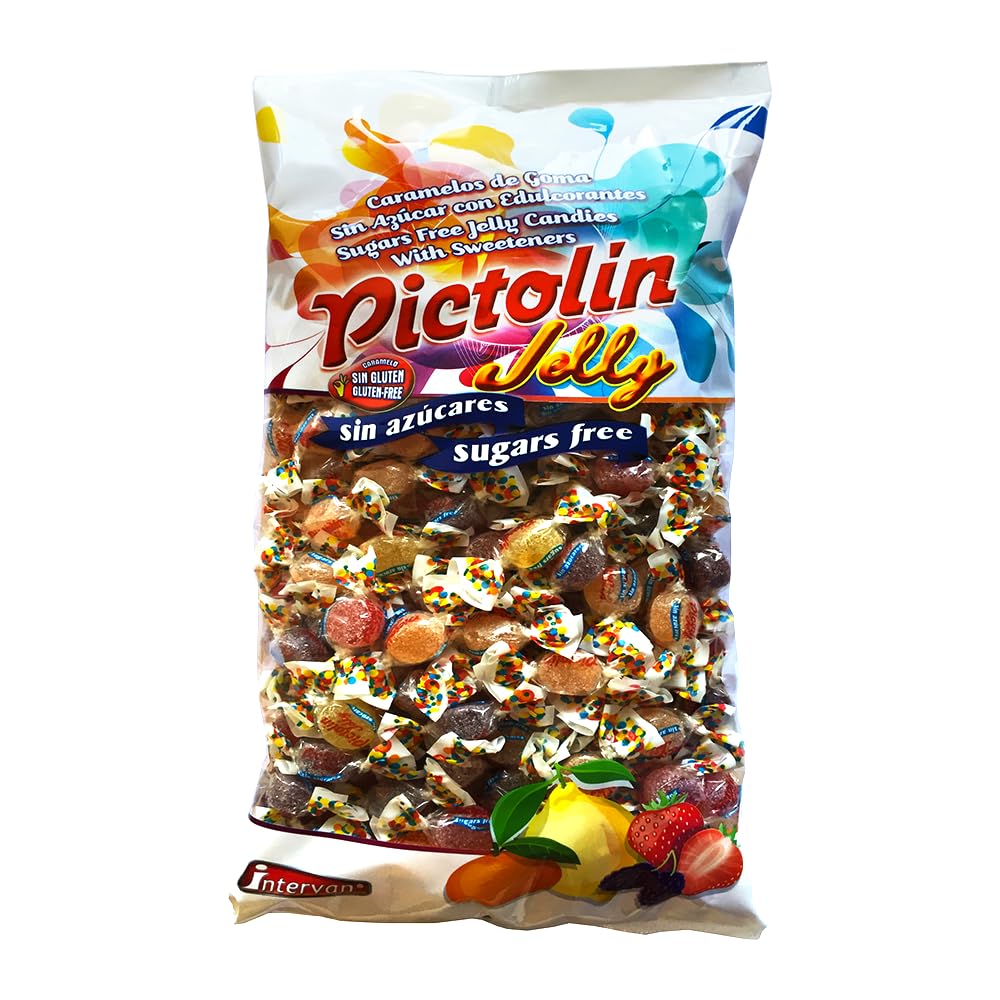 Pictolín Jelly 06731 - Caramelo de goma sabor frutas sin azúcar con edulcorantes, 1 kg