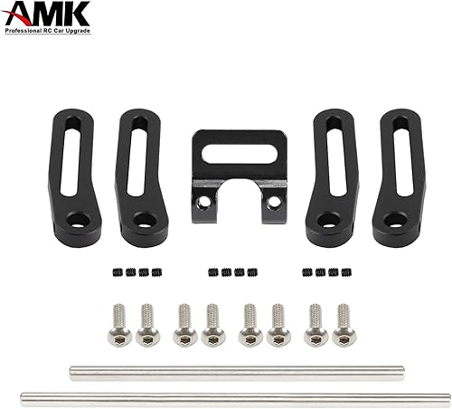Miniatura 7 de AMK Ajustable Escala 110 Montaje de parachoques delantero trasero, juego de parachoques de metal completo para RC Crawler Body LCG Chassis Axial