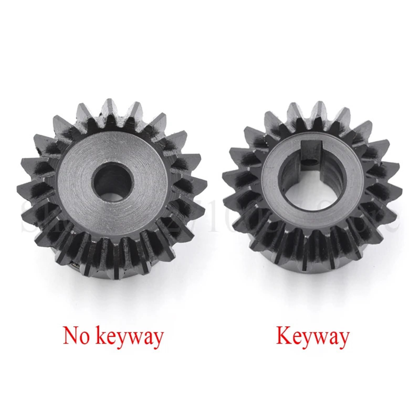 Engranaje cónico recto de acero, Engranaje cónico 1:1 1M 20/25/30 dientes 45 acero ángulo de 90 grados orificio for tornillo M5(Bore 8mm Keyway 3mm,1M 20 Teeth)