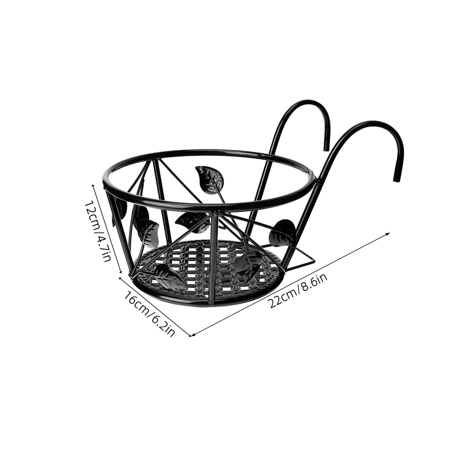 Soporte de Hierro para Macetas Colgantes en Balcón y Patio, Diseño Elegante y Práctico, Fácil Instalación y Ahorro de Espacio para Decoración de Jardín Exterior