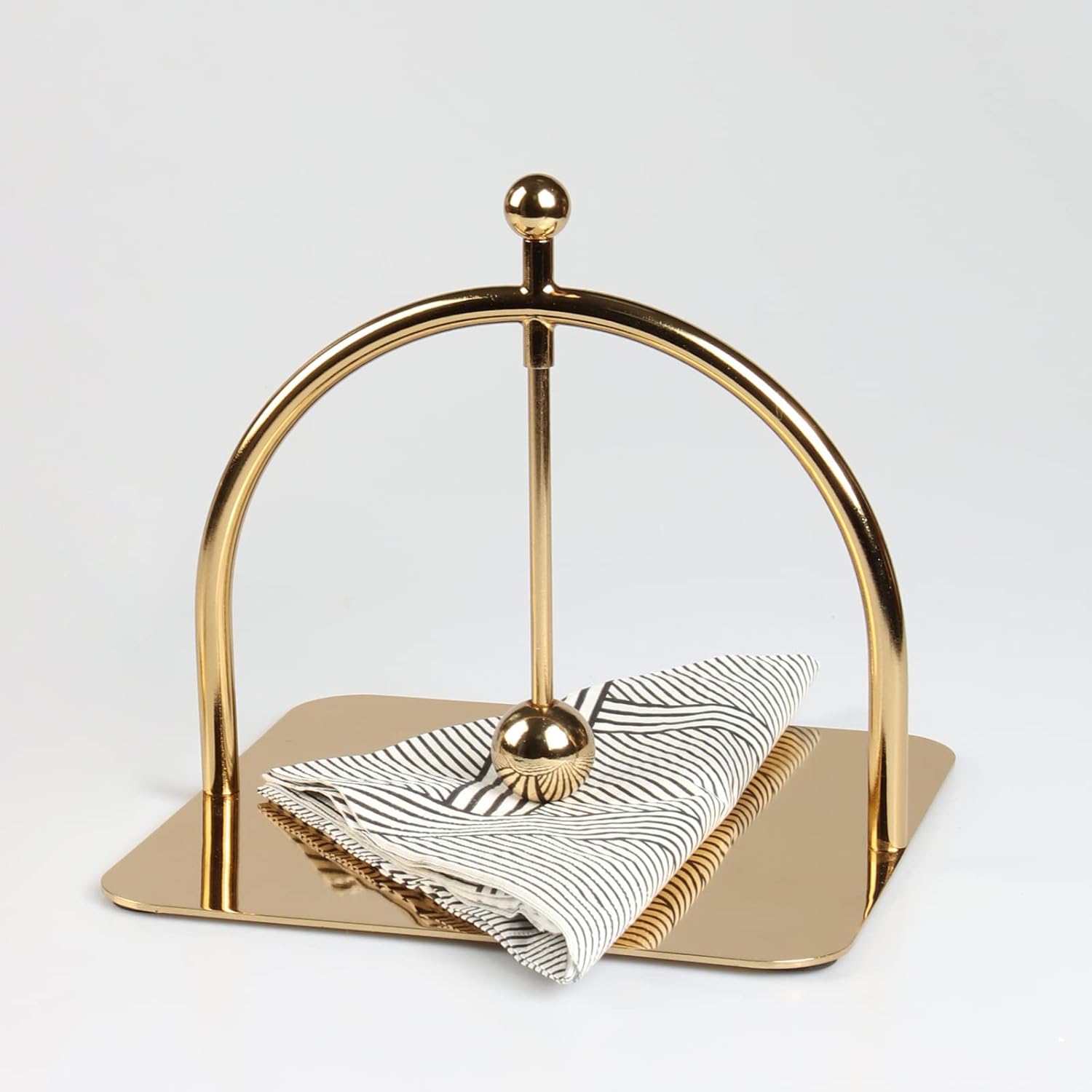 Gold Alloy Modern Napkin Holder for Dining Table