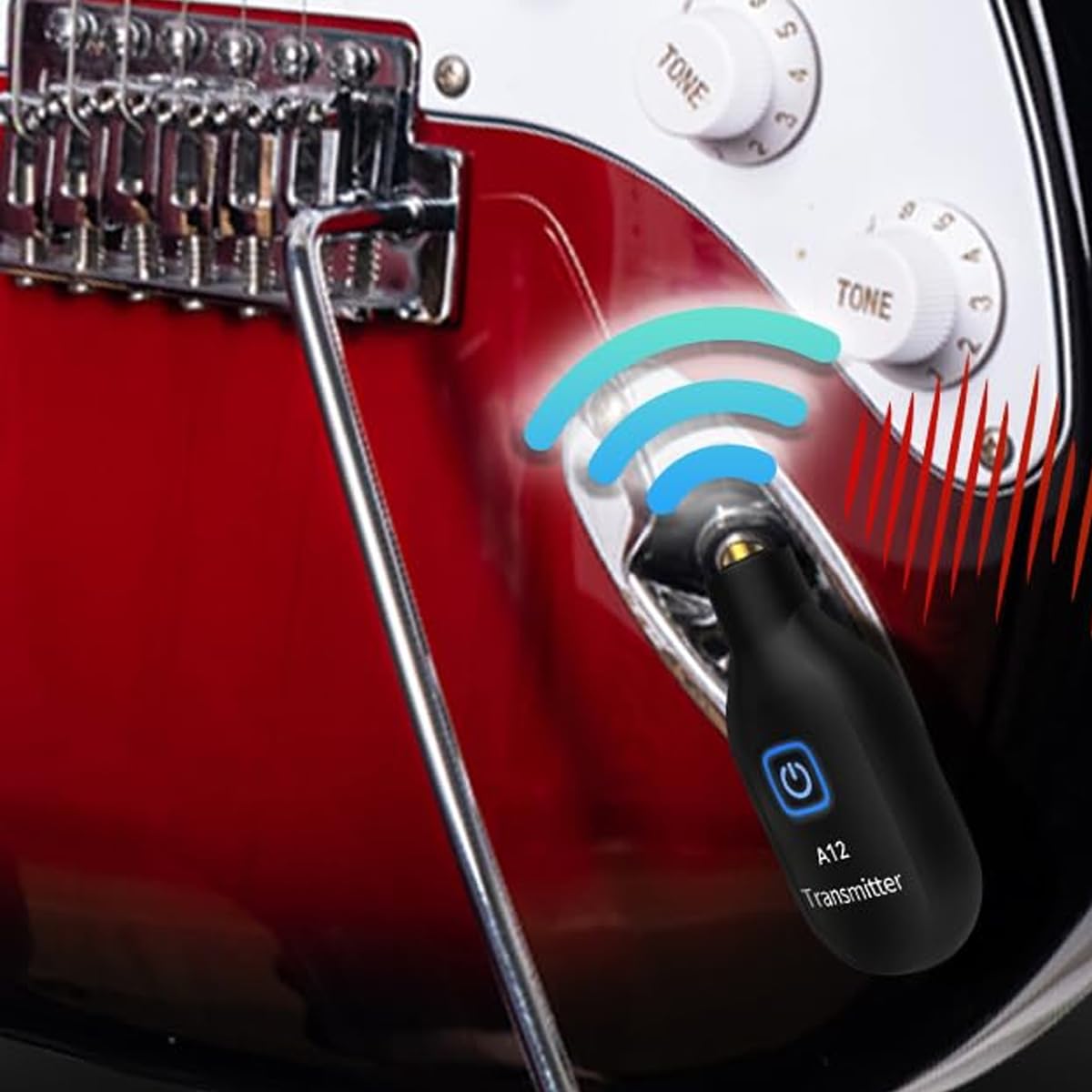 Ubric 1 Satz A12 Wireless Guitar System, 2,4GHz 2 Modi, für Gitarre, Bass, Geige, Keyboard