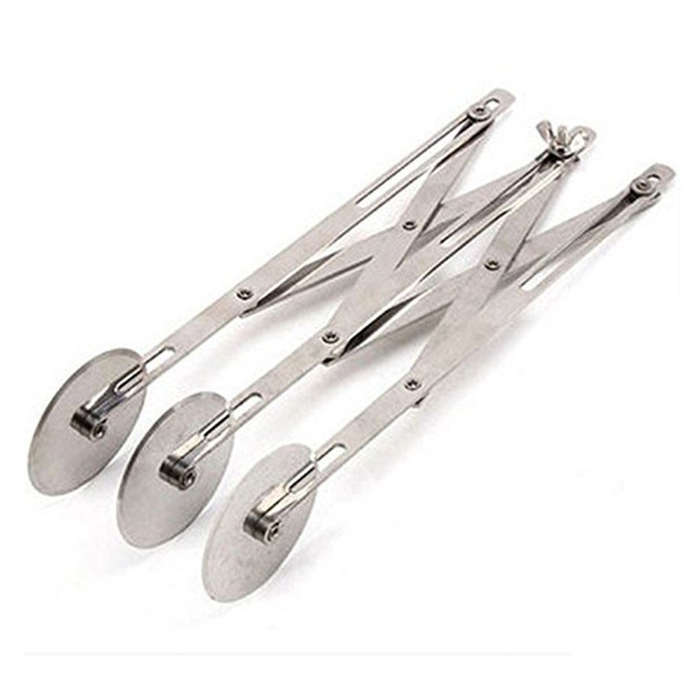 DOERDO Taglierina A Rullo Per Pasta In Acciaio Inox - 20,3x11,4 Cm, Per Tagliatelle, Ravioli E Pasticceria, Con Manico Antiscivolo - 3
