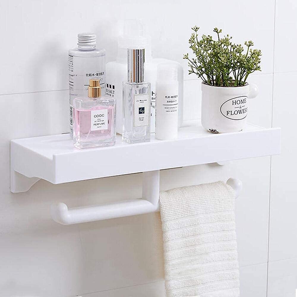 U5GAAALPPQ9 Bathroom Shelf Shower Organiser Shower Caddy Rack Basket No Drilling Removable Storage Basket Holder for Shampoo ABS