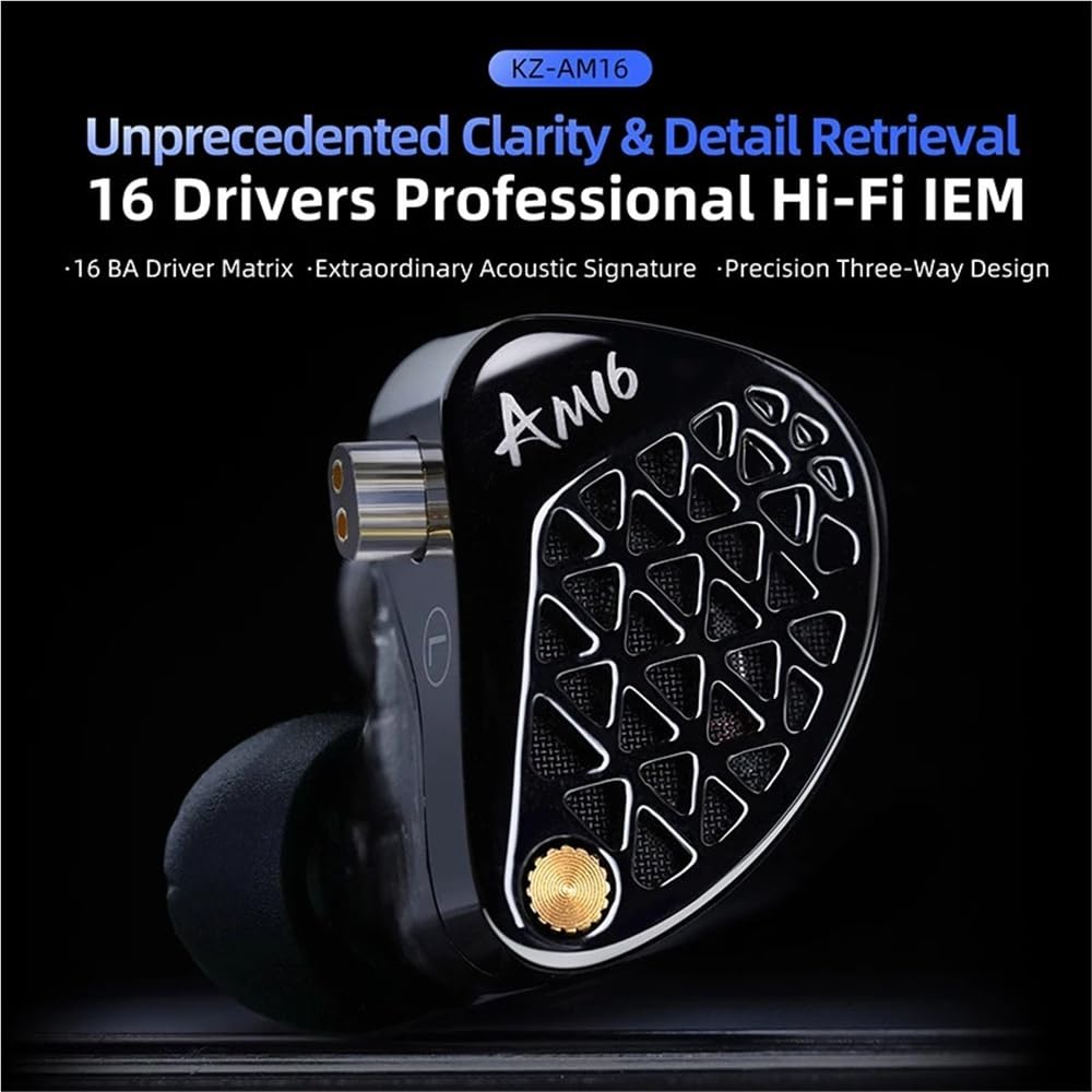 5-45000Hz frequenza KZ AM16 16BA Auricolare In Ear