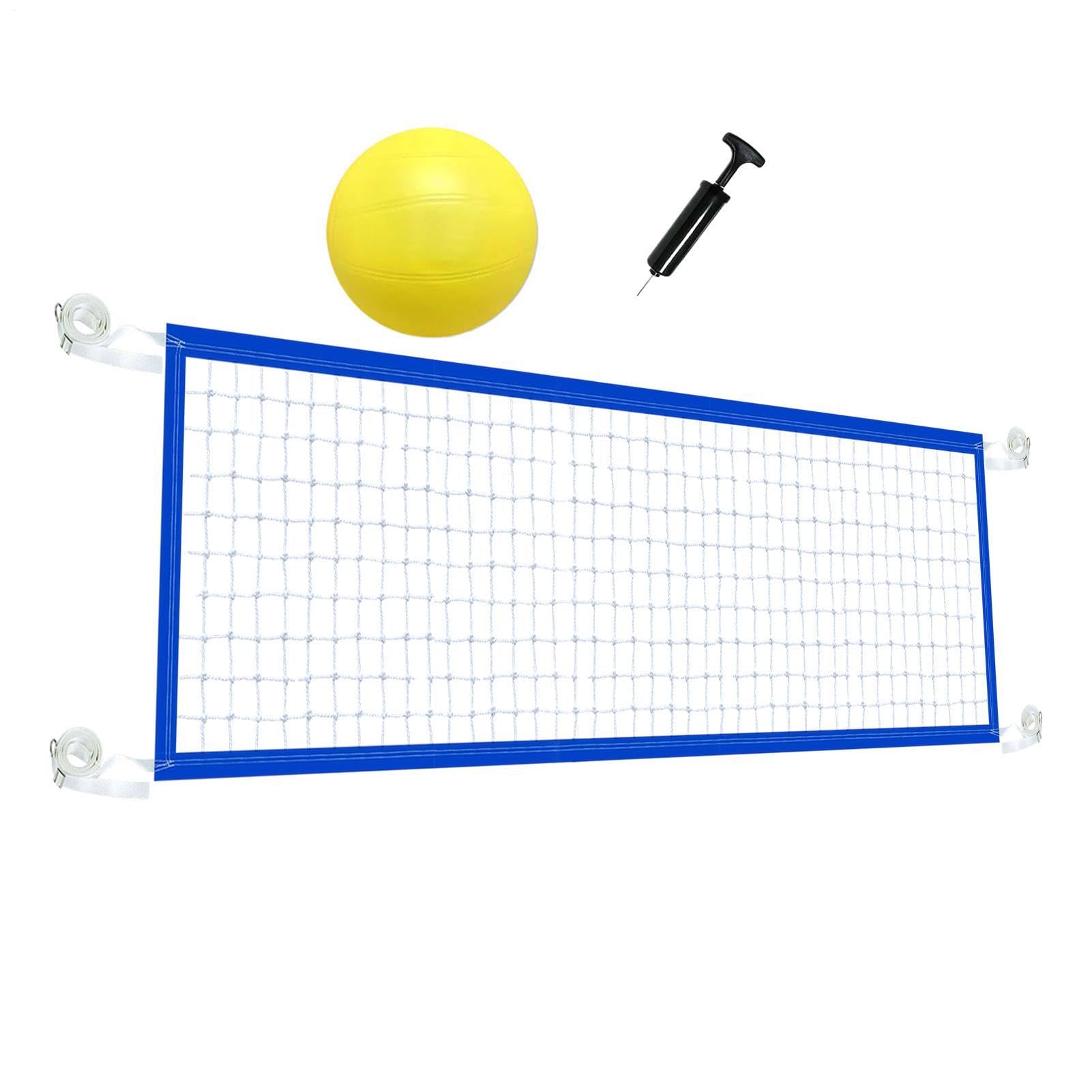 Generisch Pool-Volleyballnetz – verstellbare Länge, 15–32 Fuß Ersatz, wasserschwimmendes Beachvolleyball-Set, inklusive Ball und Pumpe, Spiel am Pool für den Hinterhofplatz