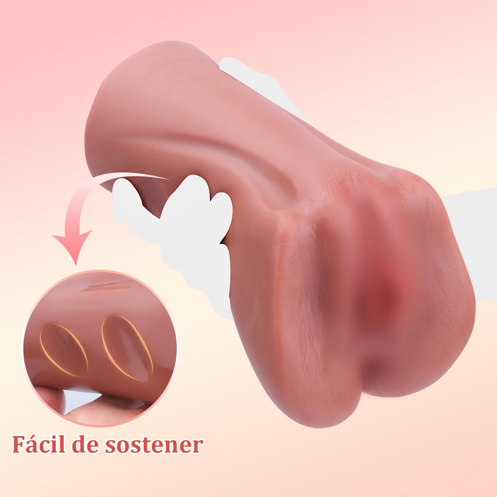 742G 2EN1 3D Vagina Anal Masturbador Realista, Juguetes Sexuales para Hombres y Pareja, Real Sex