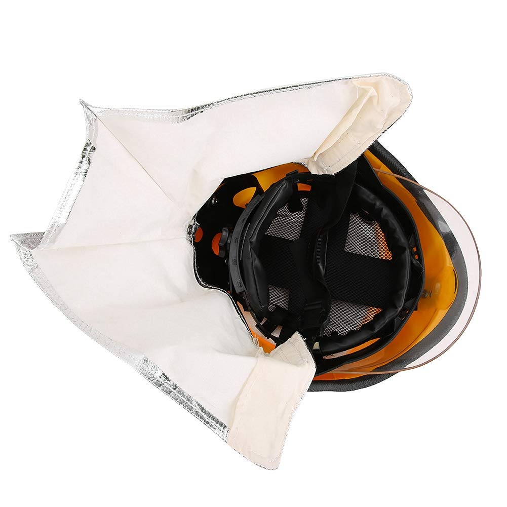 Ejoyous Casco Protettivo Ignifugo, Casco Integrale di Sicurezza Cappello di Salvataggio Resistente Al Calore Copricapo Protettivo per Pompiere