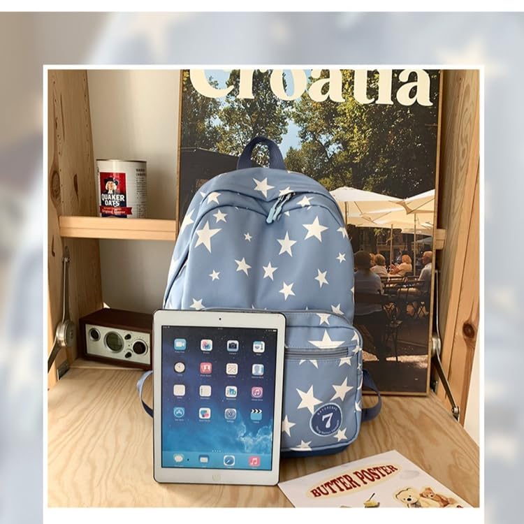 Y2k Backpack Star Backpack Preppy Backpack Cute Backpack Aesthetic Backpack Korean Y2k Accessories Back to College (white)4
