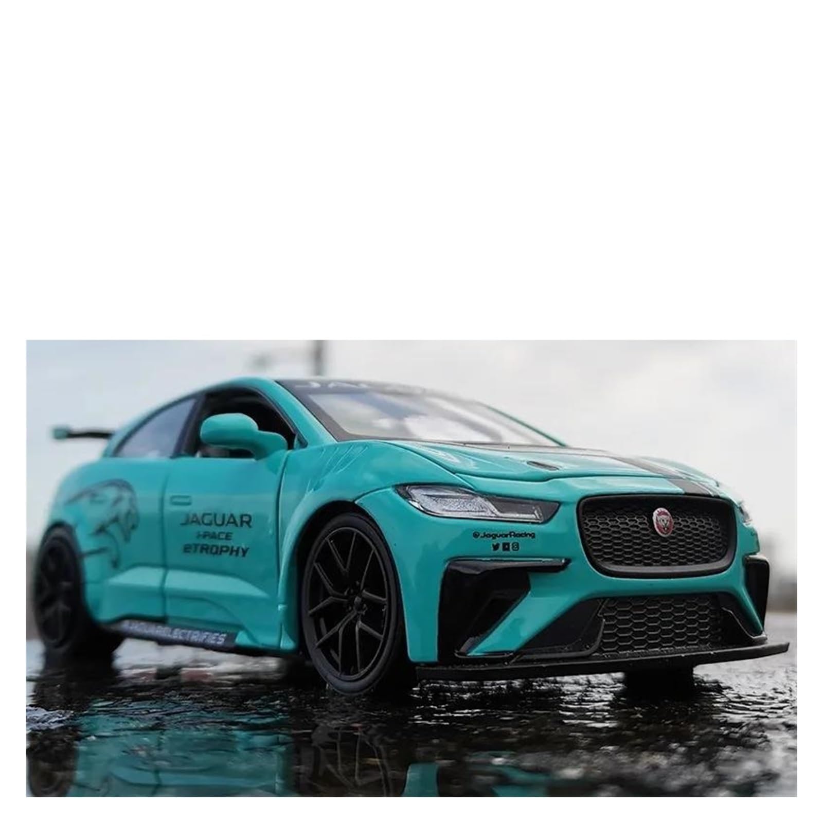 Veicoli a Motore in Scala 1:32 for La Simulazione for Juguar I-Pace Modello di Auto in Lega Statica Modello in Metallo Decorazione for Casa Ornamenti Modello di Auto Replica(Yellow)