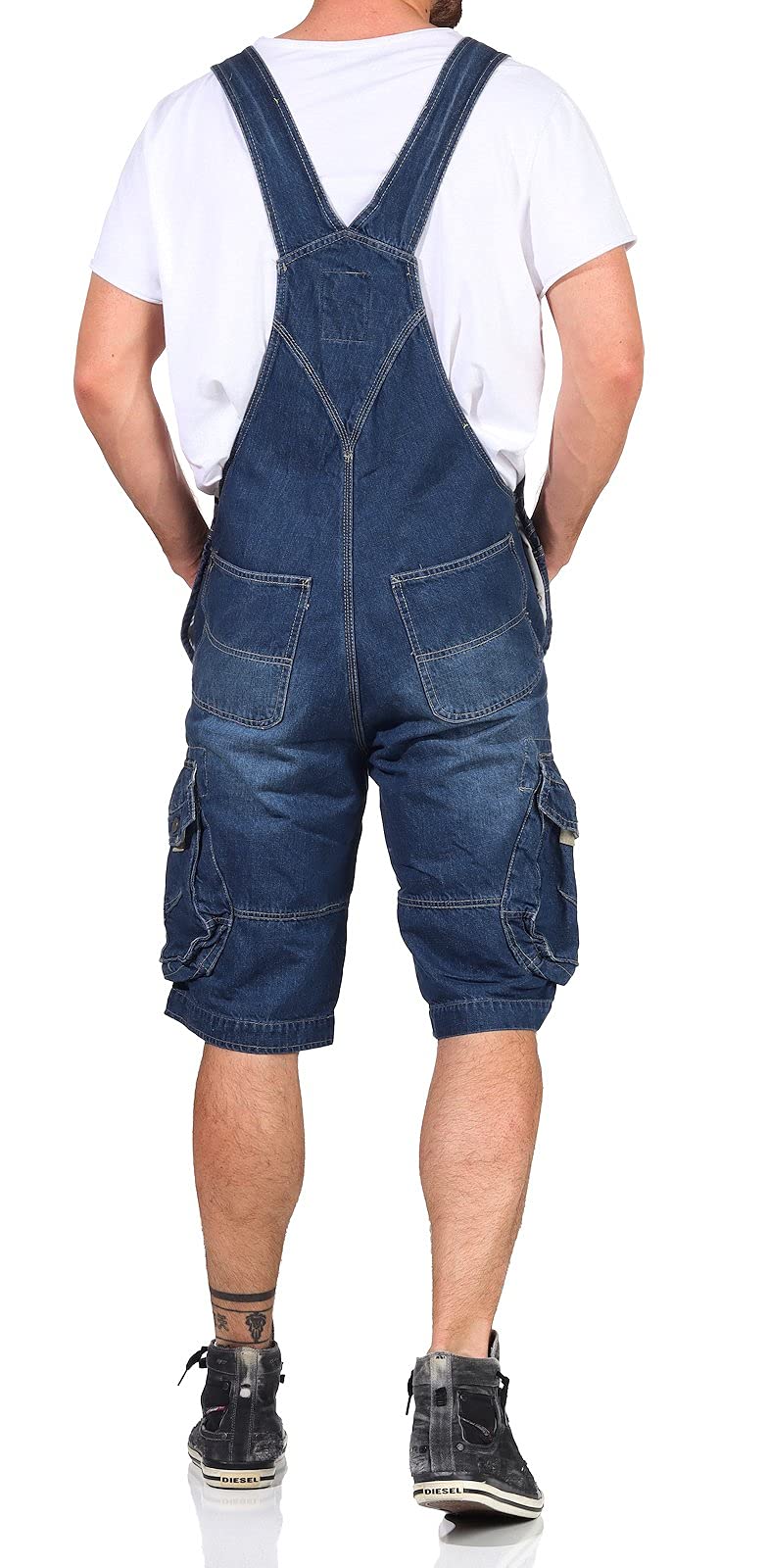 Jet Lag Herren Latzhose Overall Cargo Shorts