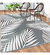 GENIMO Outdoor Rug 5' x 8' Waterproof for Patios Clearance, Reversible Plastic Straw Camping Carp...