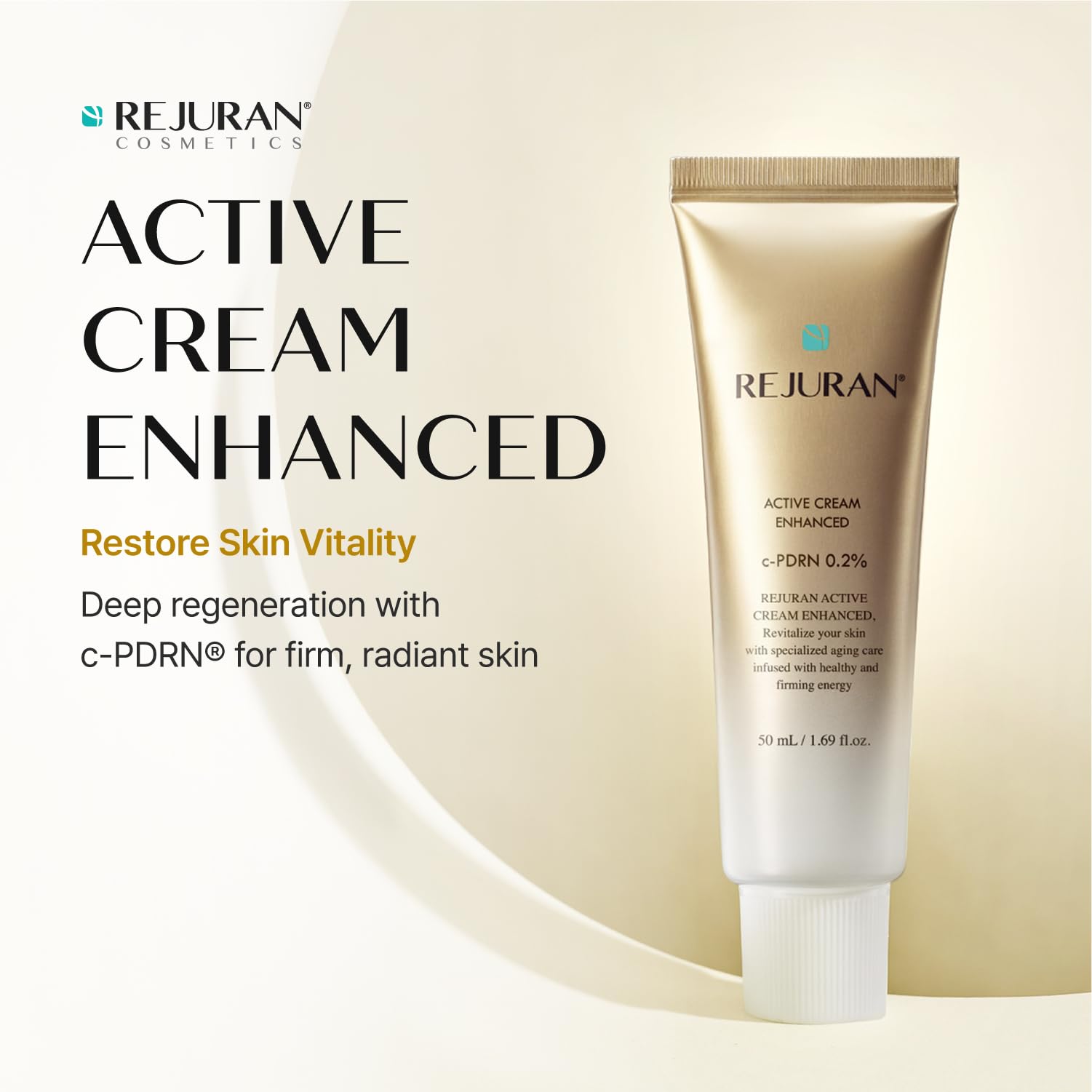 REJURAN Active Cream Enhanced, Dot Pdrn Deep Rejuvenation Salmon Dna Pdrn Gesichtscreme Zur Kollagensteigerung, 1,69 fl oz (1er Packung)