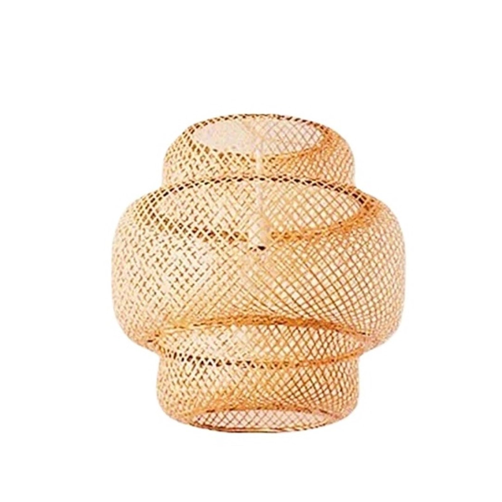 RRYPBOVG Pendant Lights Shade Wooden Lampshade Double Layer Lamp Cover Creative Personality Chandelier Retro