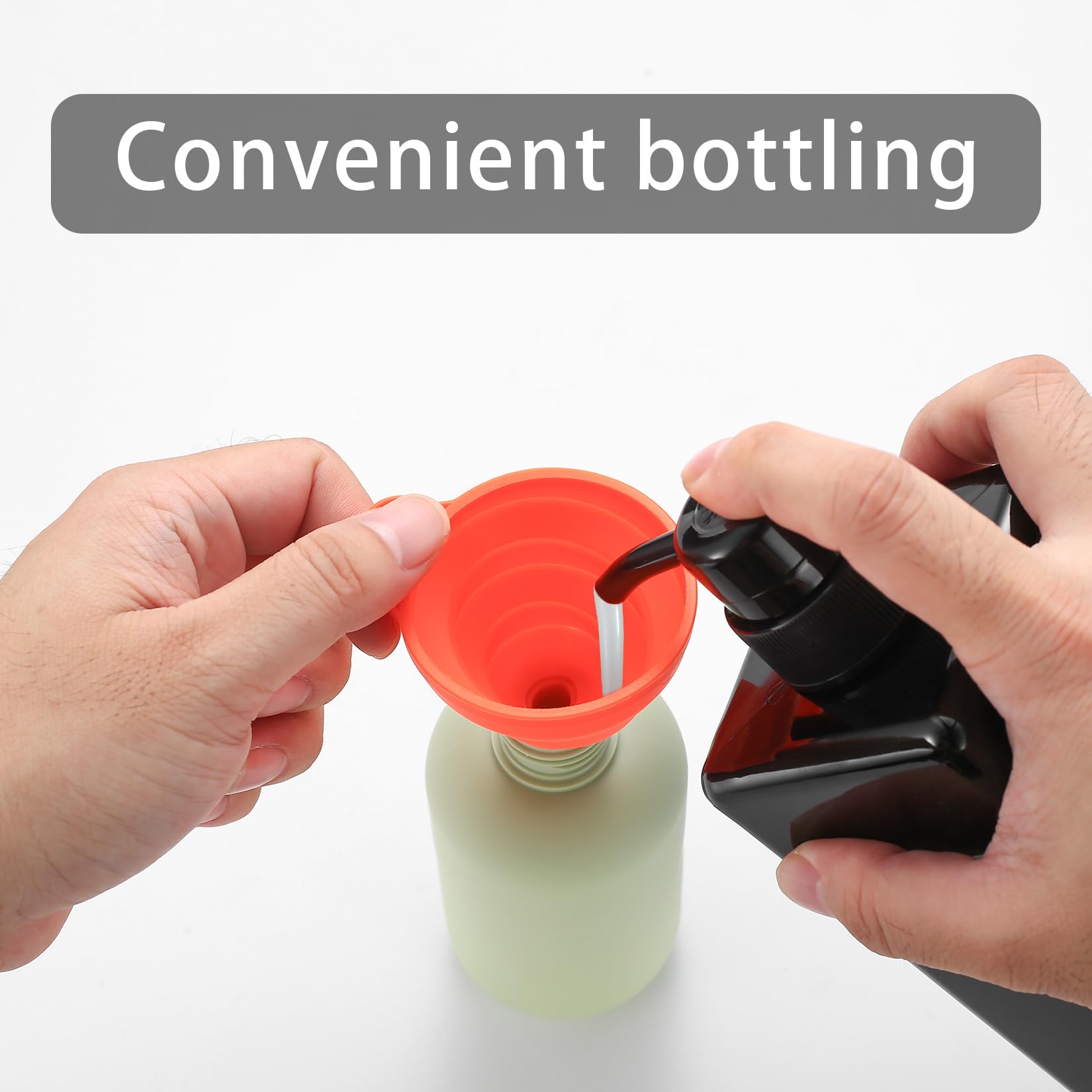 4 Piezas Botes Viaje Rellenables 200ml, Botellas de Viaje para Champú, Botes de Viaje, Botellas de Champú y Acondicionador Exprimibles con Tapa Abatible para Loción Cosméticos