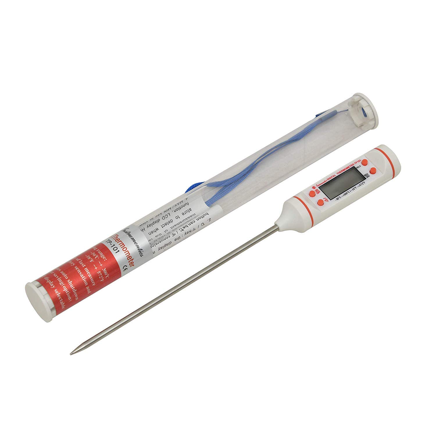 ACETEQ DIGITAL THERMOMETER TP-101 Digital Meat Thermometer, Stainless Steel Long Probe for Grilled, BBQ or Fried Food, Steak, Candy, Milk or Bath Water, Kitchen Measurement Device or Tool (B083J6RVJB) Amazon Price History, Amazon Price Tracker