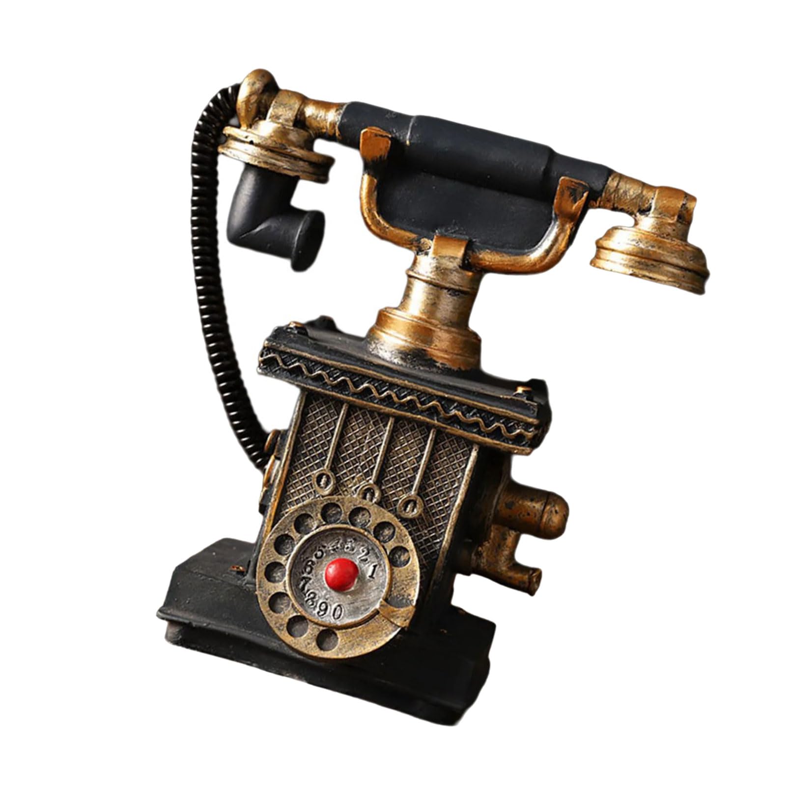 TPAUFY America Styles Antique Rotary Dials Telephone Model,Resins Vintage Ornament,for Home Table Shelf Cabinet Display Decors