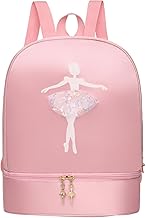 Amagogo Ballett-Tanz-Rucksack, Mädchen-Ballerina-Tasche, tragbare Sporttasche, Kinder-Rucksack, Ballett-Tanz-Tasche mit Schuhfach zum Tanzen, Rosa
