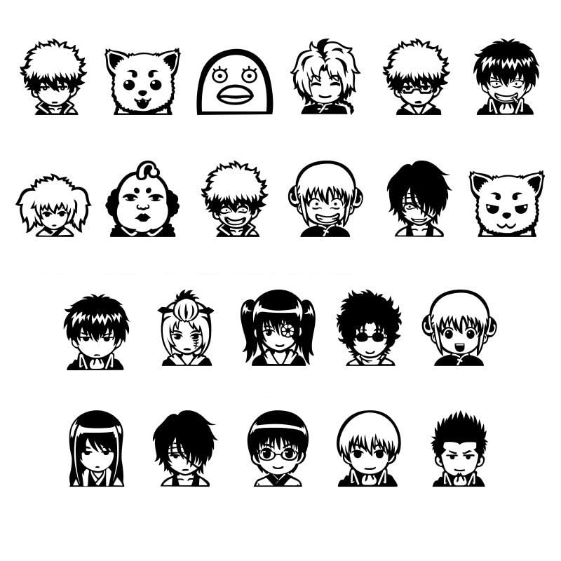 Amazon.co.jp: 車ステッカー アニメ 坂田銀時 神楽 沖田総悟