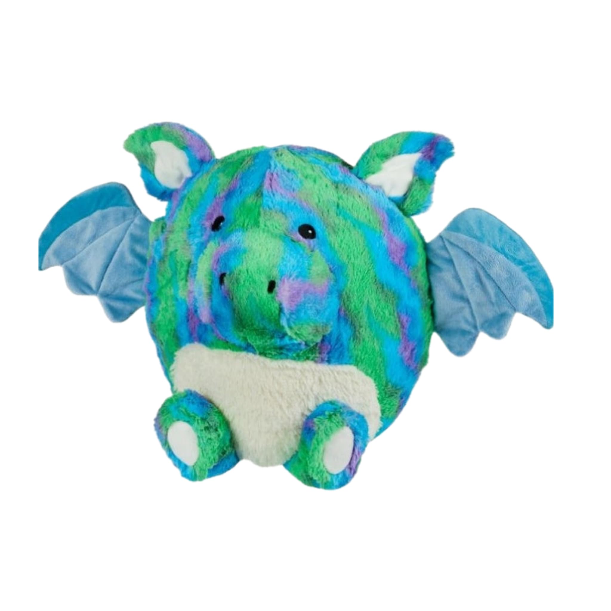 Warmies Rainbow Dragon Supersized Soft Plush Toy Cushion, Cuddly Animals for Kids & Adults, Ultra Soft Faux Fur