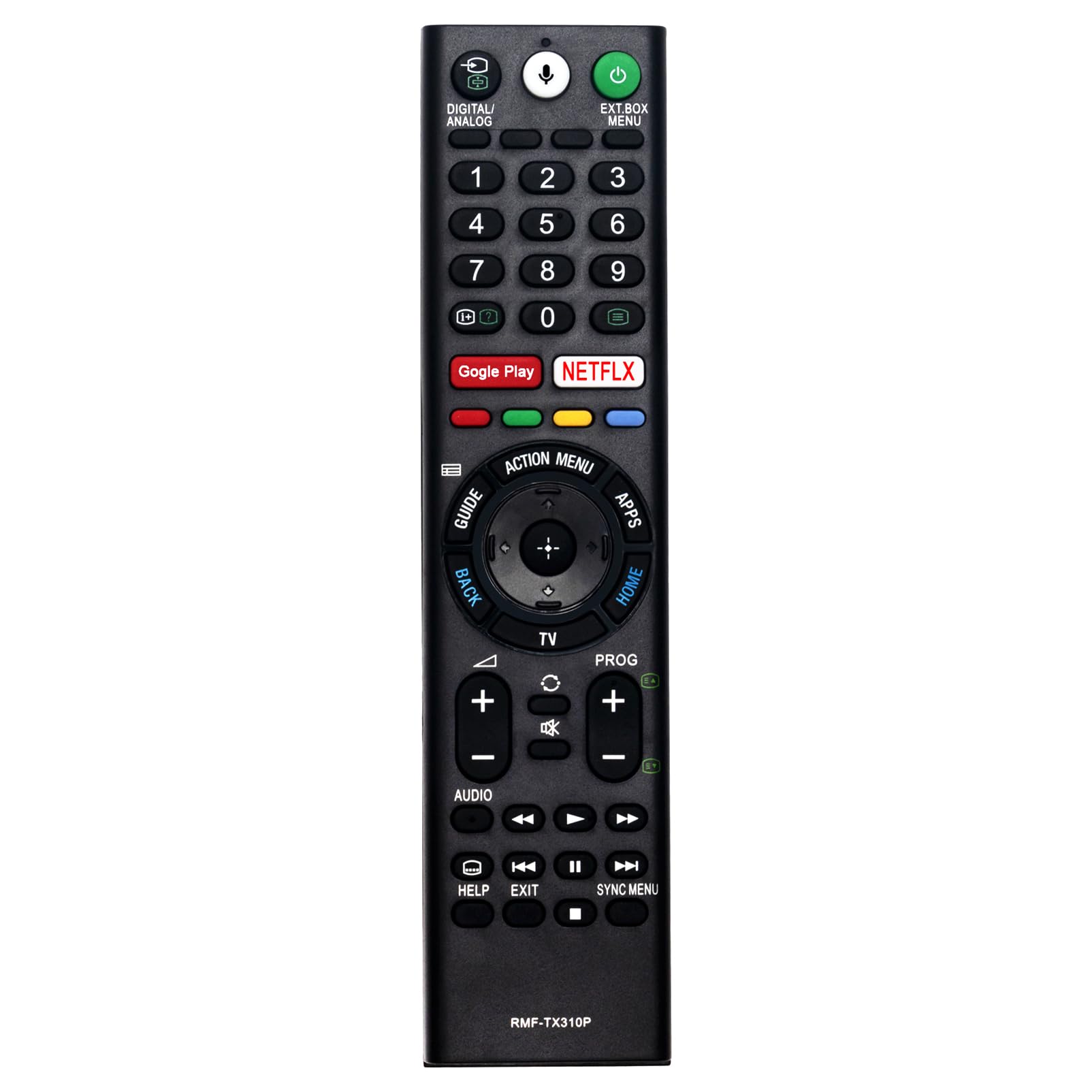RMF-TX310P Replaced Voice Remote Control Compatible with Sony TV KD-75X8000G KD-65X8000G KD-55X8000G KD-49X8000G KD-43X8000G KD-65X8077G KD-55X8077G KD-65X7500F KD-55X7500F RMF-TX310C RMF-TX310T