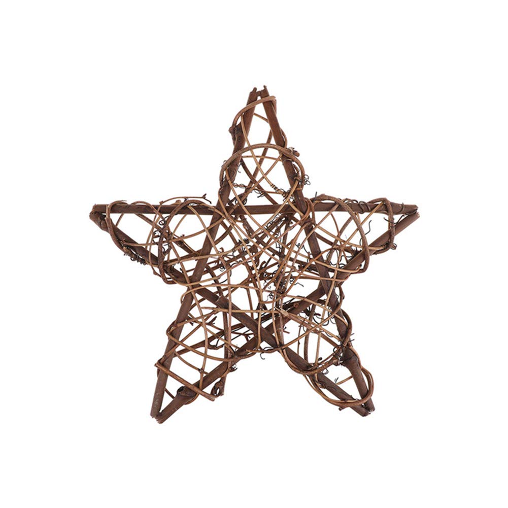 Inzopo Dried Rattan Star Frame Wreath, Rattan Star Vine Wreaths New Year Decor Photography Prop DIY Home Ornaments Wedding Party Supplies