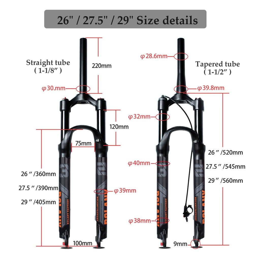 Amazon.co.jp: MTBバイク用サスペンションフォーク 27.5/29インチ、超