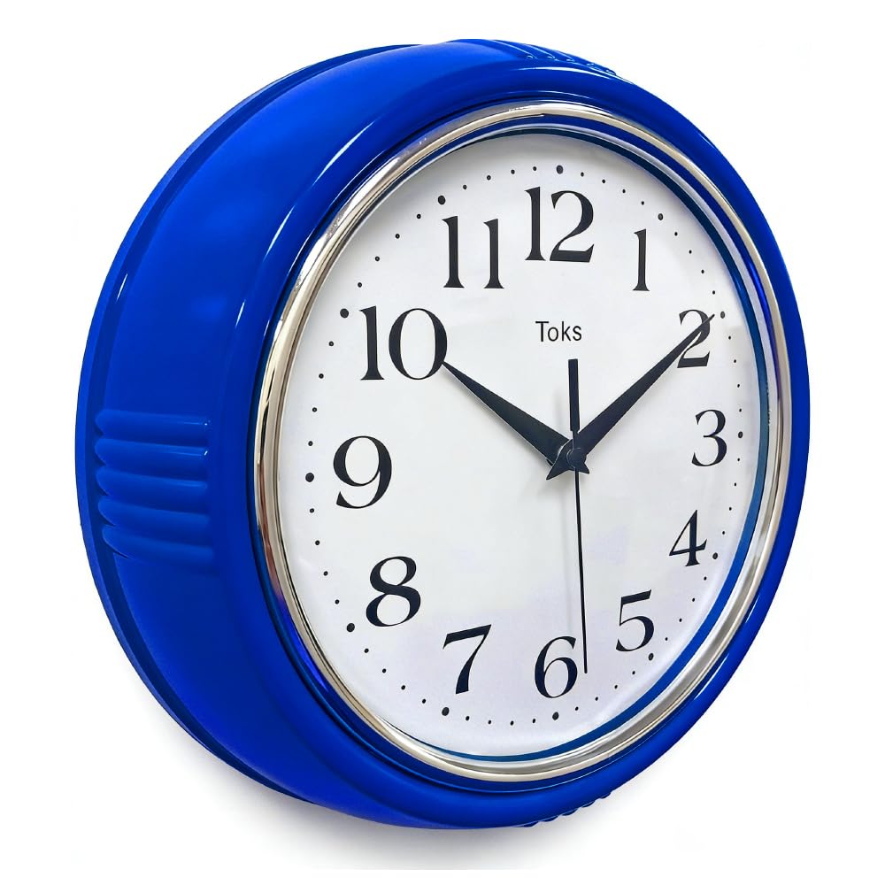 Amazon.com: Lily's Home Retro Wall Clock, 9.5 Inch Vintage Design