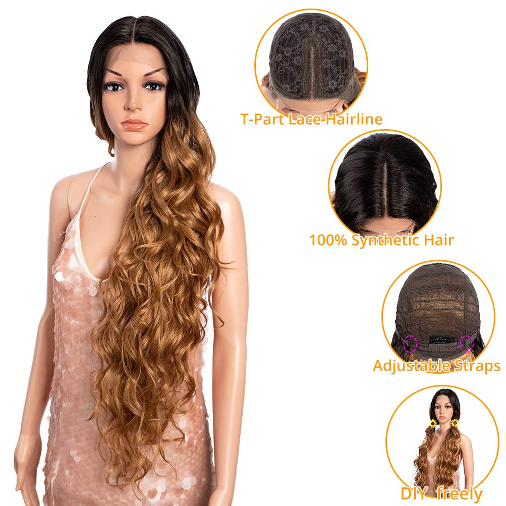 36-Inch Synthetic Lace Front Wig with Big Curls, Heat Resistant, Adjustable Cap Amazon.com : Style Icon 36 main image 3