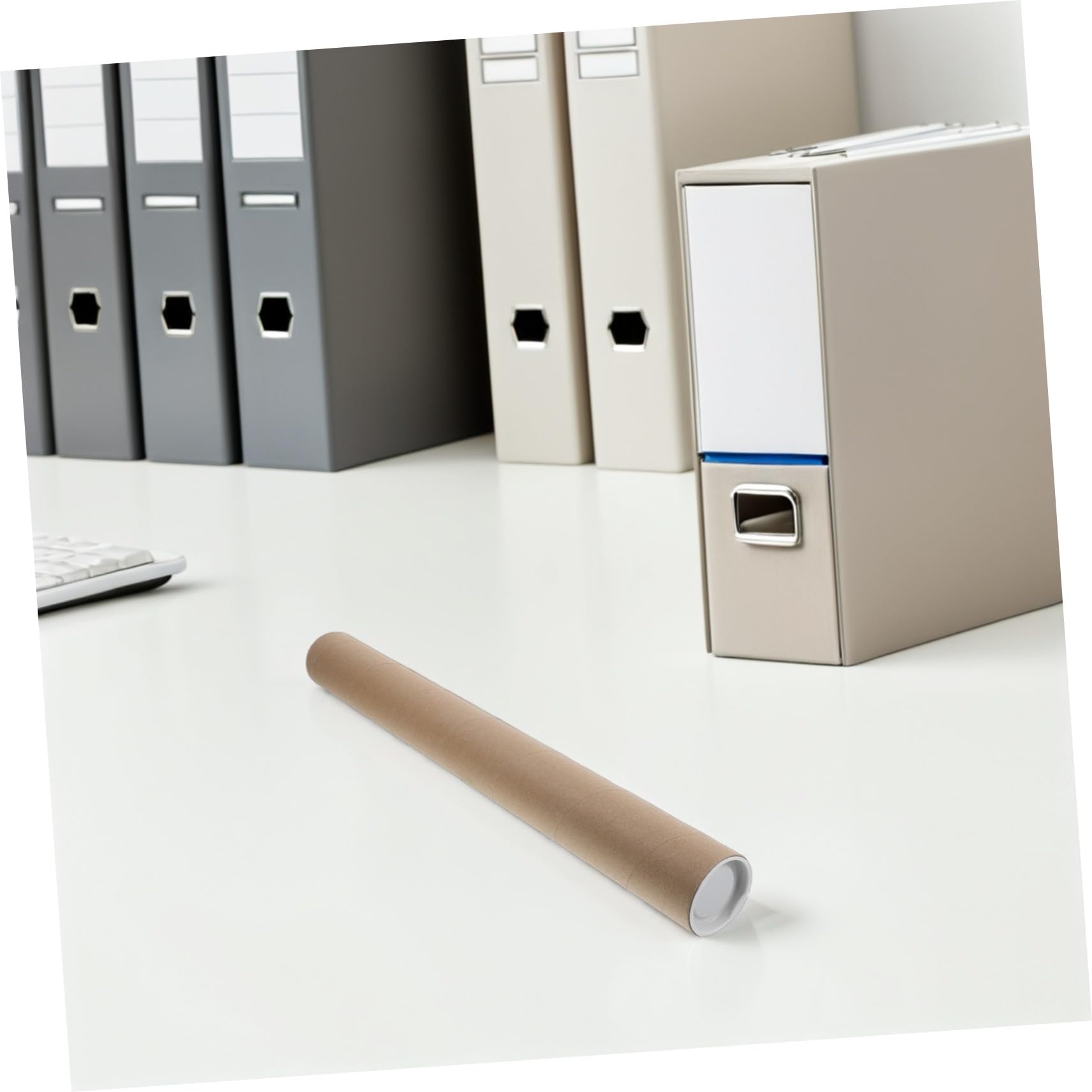 Mipcase 10 Szt. Sztuk Kartonowych Tub Wysyłkowych z Kraftowego Papieru Okrągłe Do Plakatów i Dzieł Trwałe Pudełka Do Przechowywania i z Plastikowymi Pokrywkami Uniwersalne