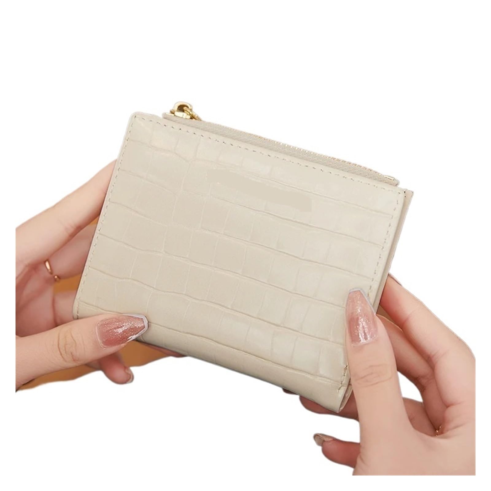 Coin Purse Frauen Kurze Brieftasche krokodil weiche Haut geldbörse Karte Tasche Multi-funktionale stilvolle(Color1)