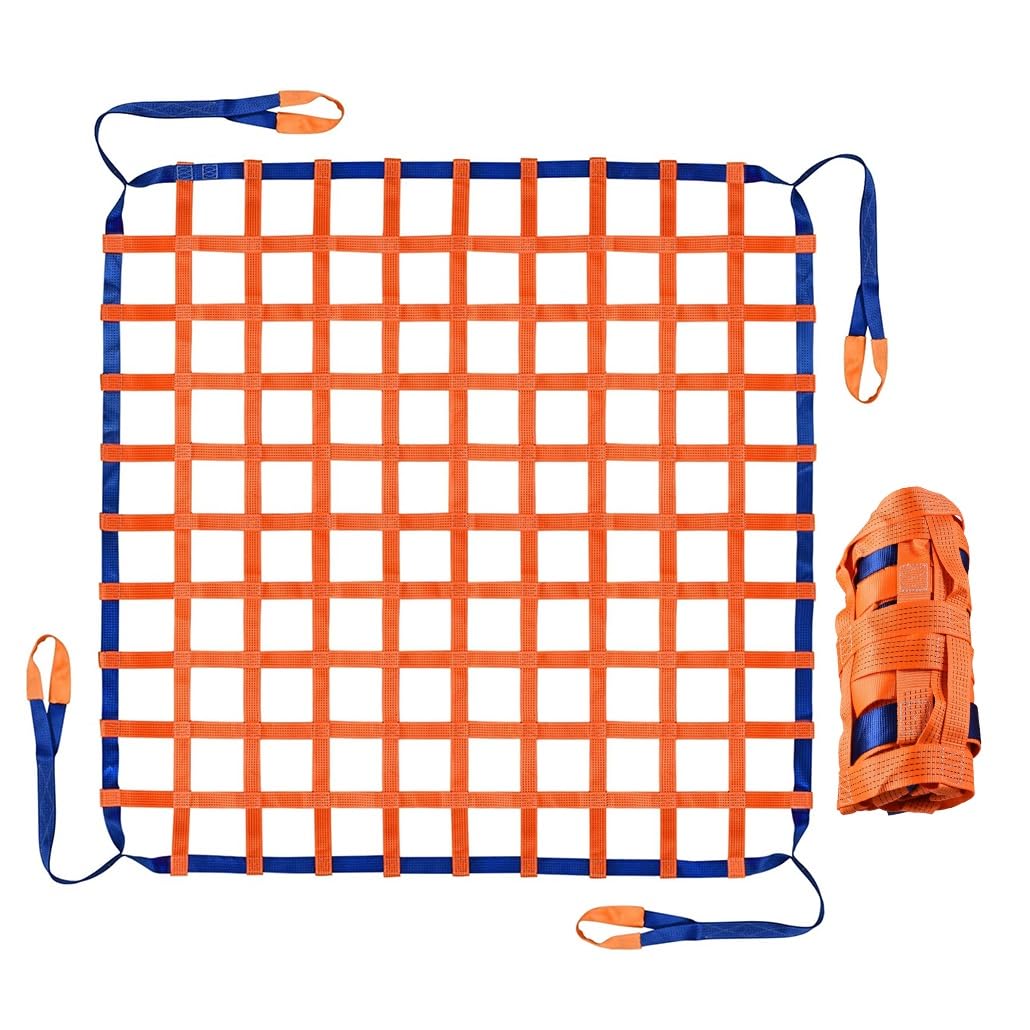 WQPMNYG Hoisting Lifting Nets,Heavy-Duty Flat Polyester Cargo Lifting Sling - 3.5m Hoisting Net Strap for Loading/Unloading Heavy Objects, Rigging, Towing & Moving Gear (2204lbs Capacity,