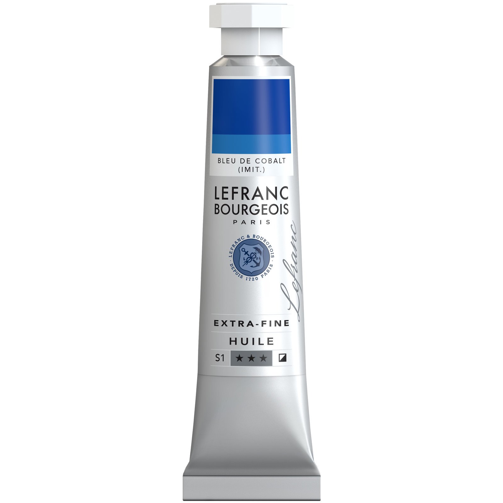 Lefranc Bourgeois 404962 extra feine Ölfarbe in Künstlerqualität aus hochwertigen Pigmenten, lebendige Farben, hohe Lichtechtheit, 20ml Tube - Kobaltblau Farbton