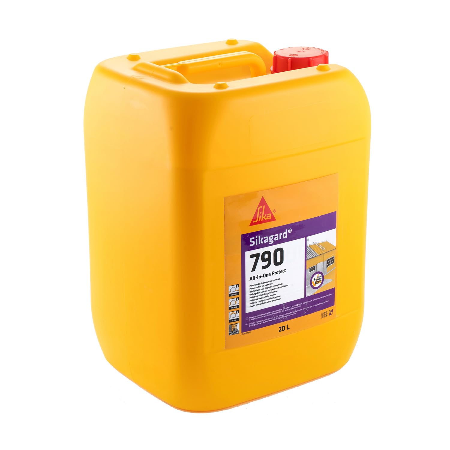 SIKA - Protettivo invisibile antimacchia - Sikagard-790 All-in-One - Protezione facile per pietre naturali e cemento - Ideale per porticati e vialetti sempre puliti - 5L