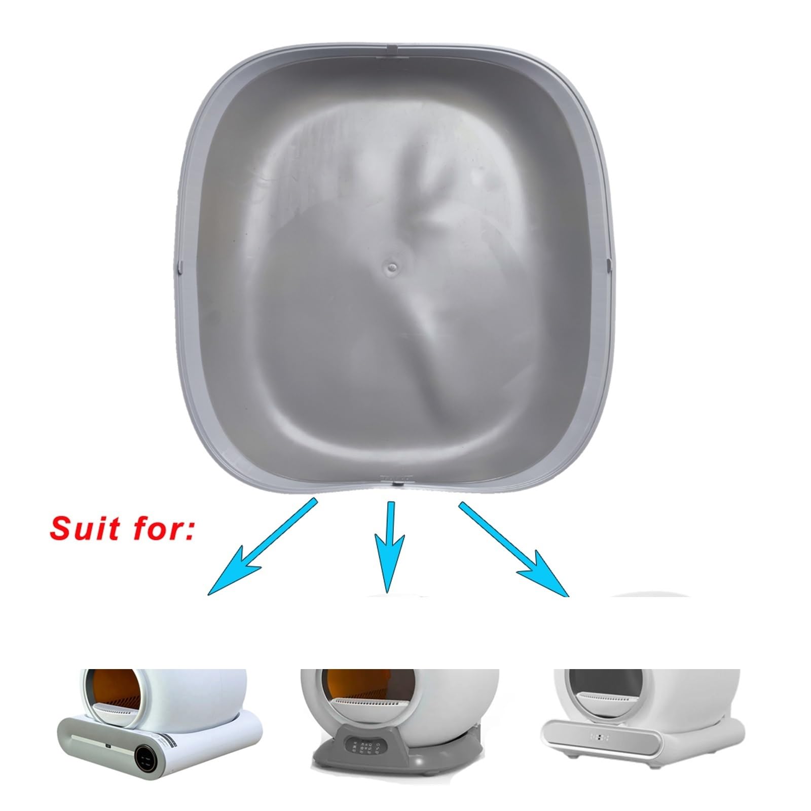 Generico Tappetino lettiera in Silicone, Compatibile con Tonepie, lettiera