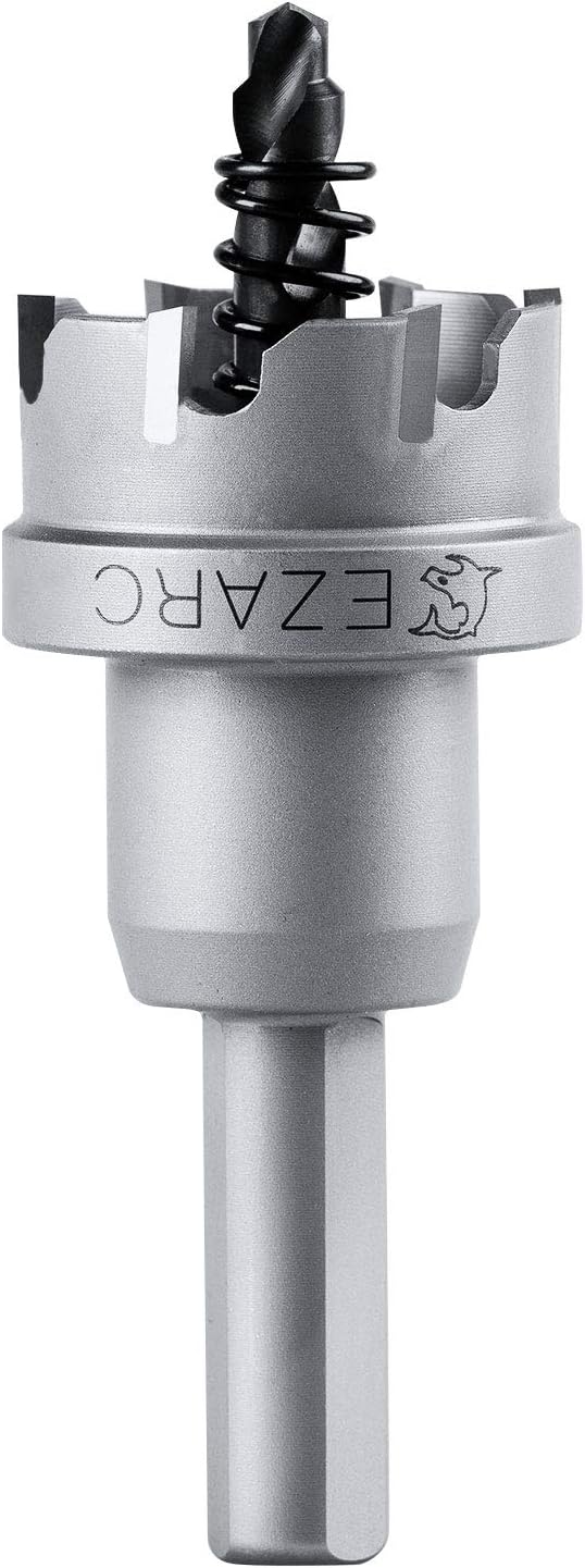 EZARC Carbide Hole Saw Heavy Duty, Hole Cutter for Stainless Steel, Sheet Metal 1-1/16" 27mm