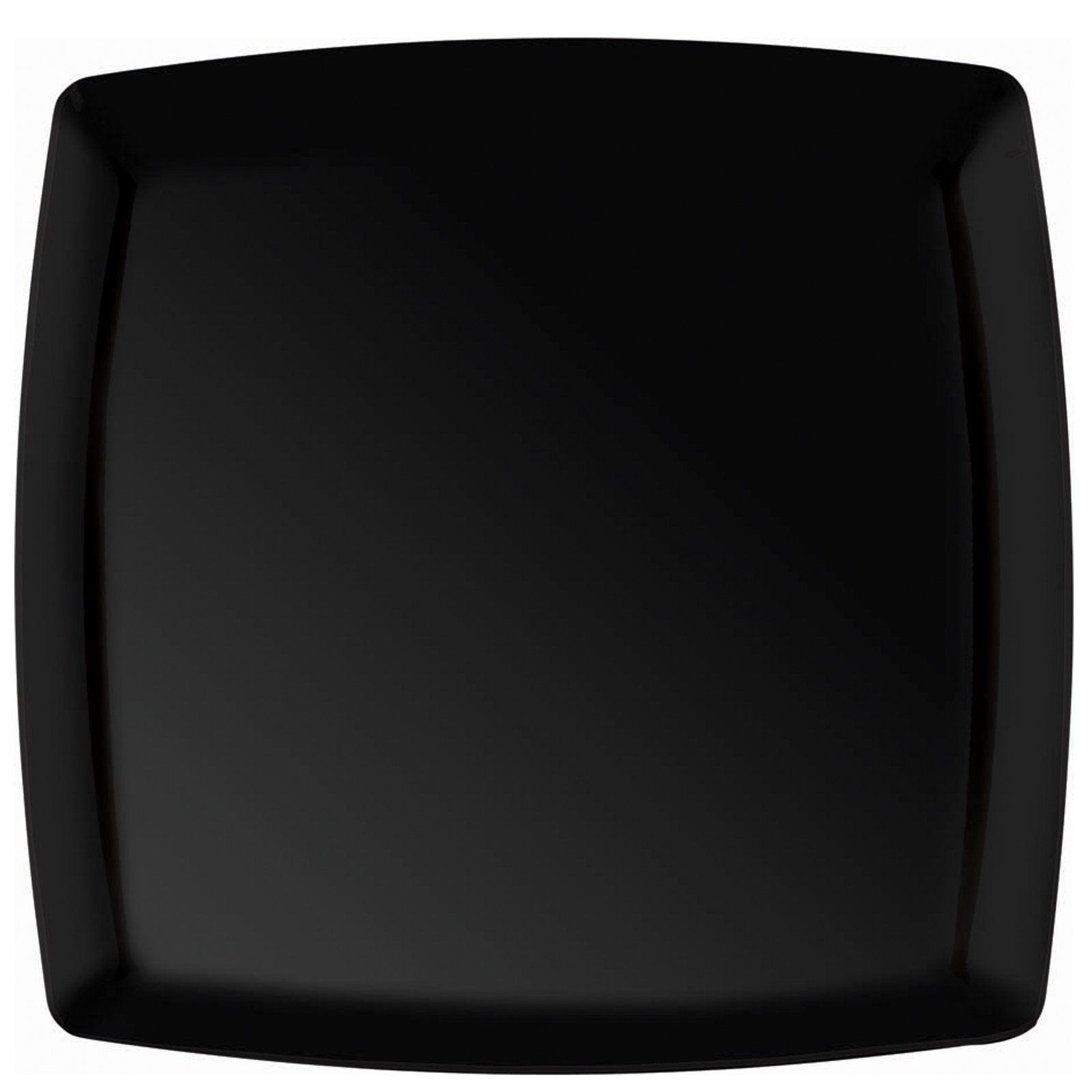 Black Premium Plastic Square Platter Party Accessory