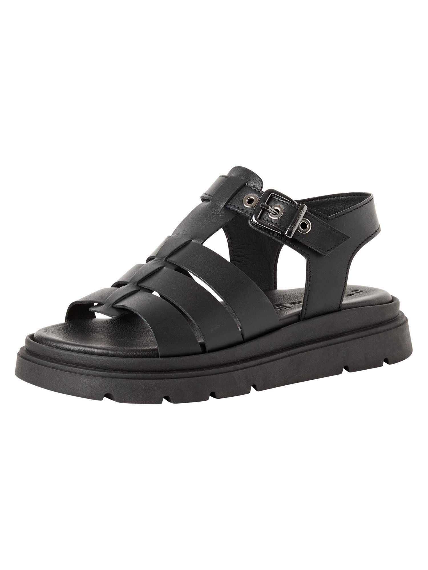 Tamaris Women’s sandal with wedge heel black 5.5 UK