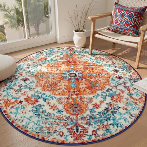 Lahome Washable Round Rugs 5'3