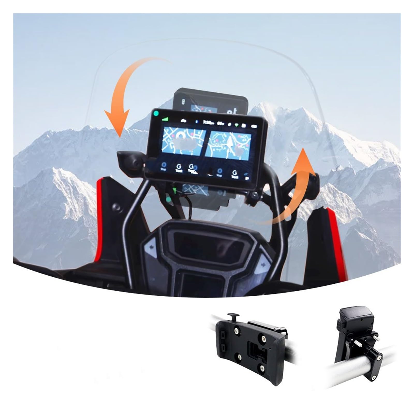 per Tuareg 660 per Tuareg660 Supporto per Telefono con Staffa Montaggio per Navigazione GPS per Moto Staffa Piastra Navigazione GPS Supporto