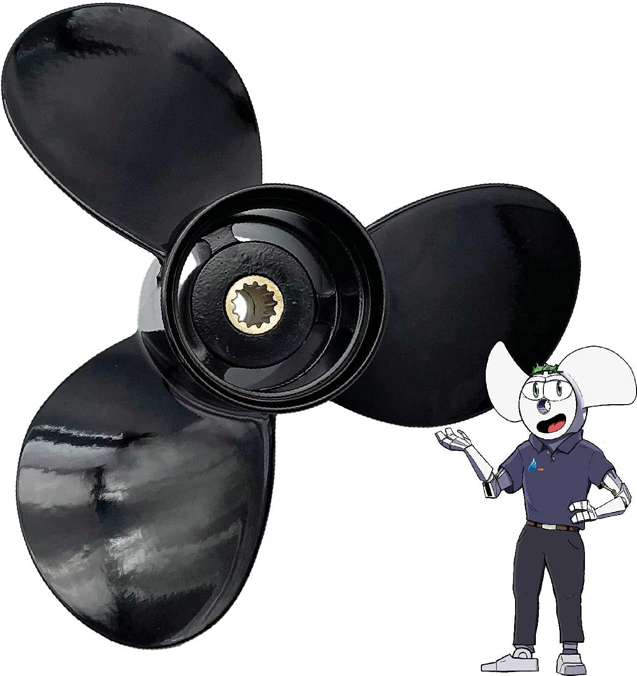 POLASTORM AluminiumPropeller für Außenbordmotor, für BRP, Johnson