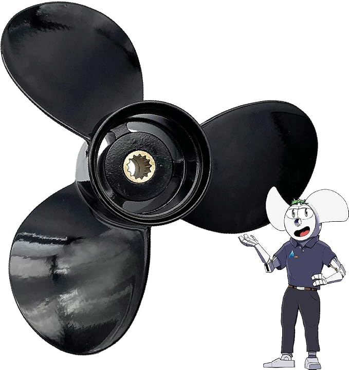 POLASTORM Aluminum Outboard Propeller 9 1/4x10 for BRP,Johnson,EVINRUDE
