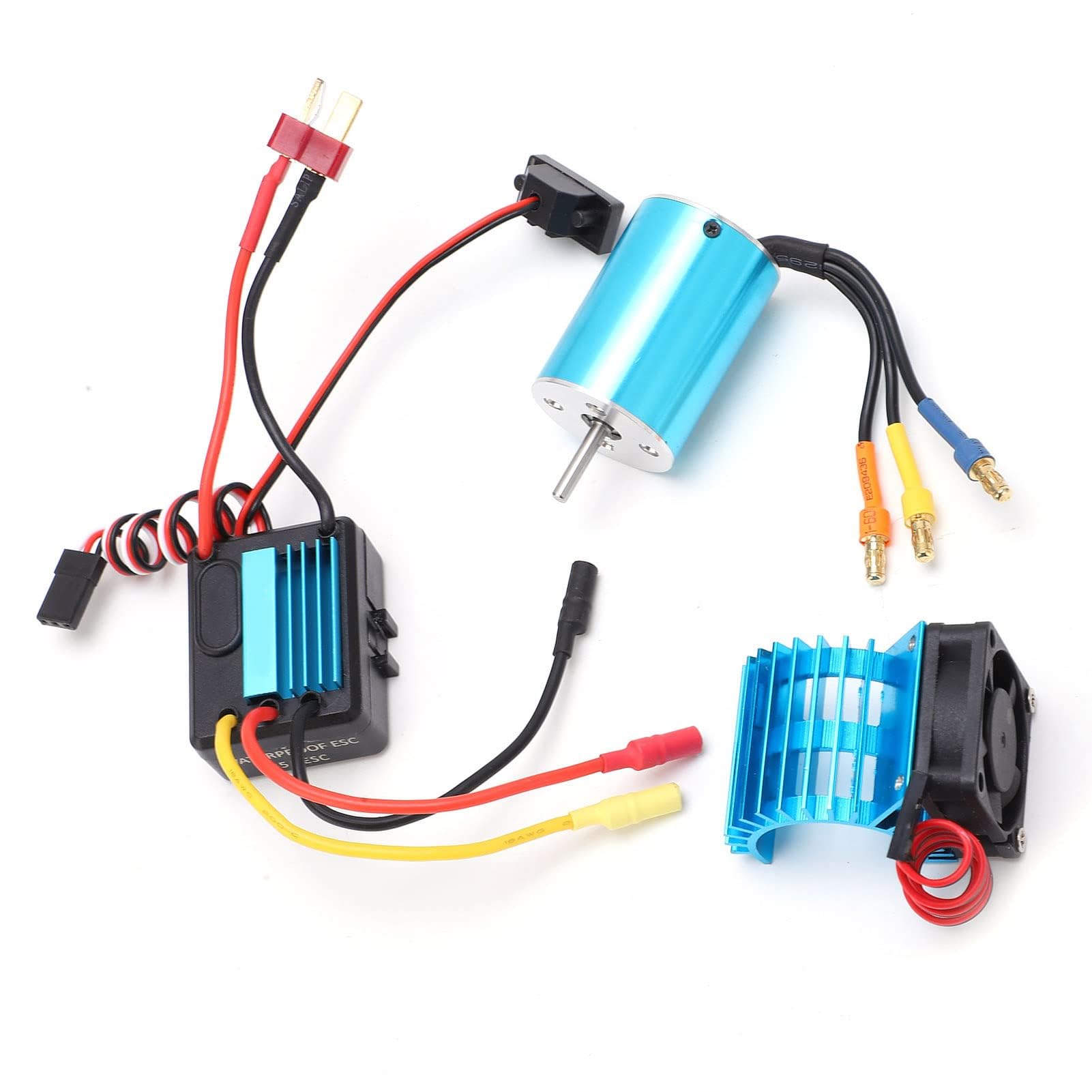 RC Brushless Motor Set 2838 4500KV 4P Sensorless Brushless Motor mit 35A ESC Kühlkörper Combo Set RC -Automodellzubehör