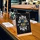 SWAWIS A5 Mini Kreidetafel Klein Kleine Tafel Holzsockel Kreidetafel Aufsteller mit Staubfreie Kreide Doppelseitige Kleine Tafeln Zum Beschriften Tischaufsteller Preisschilder Schiefertafel, 4 Stück