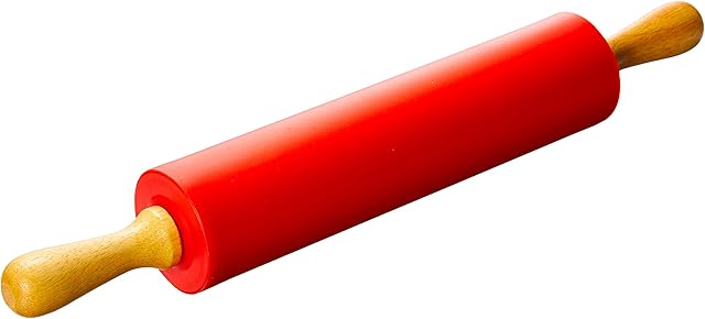 Tuut Linha Confeito Rolo Para Massa em Silicone Vermelho 28cm