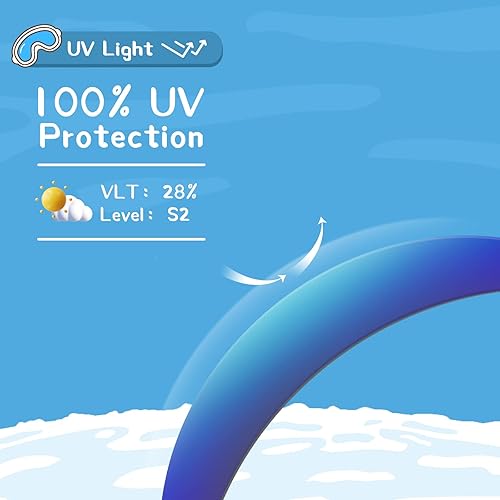 Miniatura 2 de Supertrip Gafas de esquí para niños, gafas de snowboard antivaho para niños y niñas de 5 a 15 años