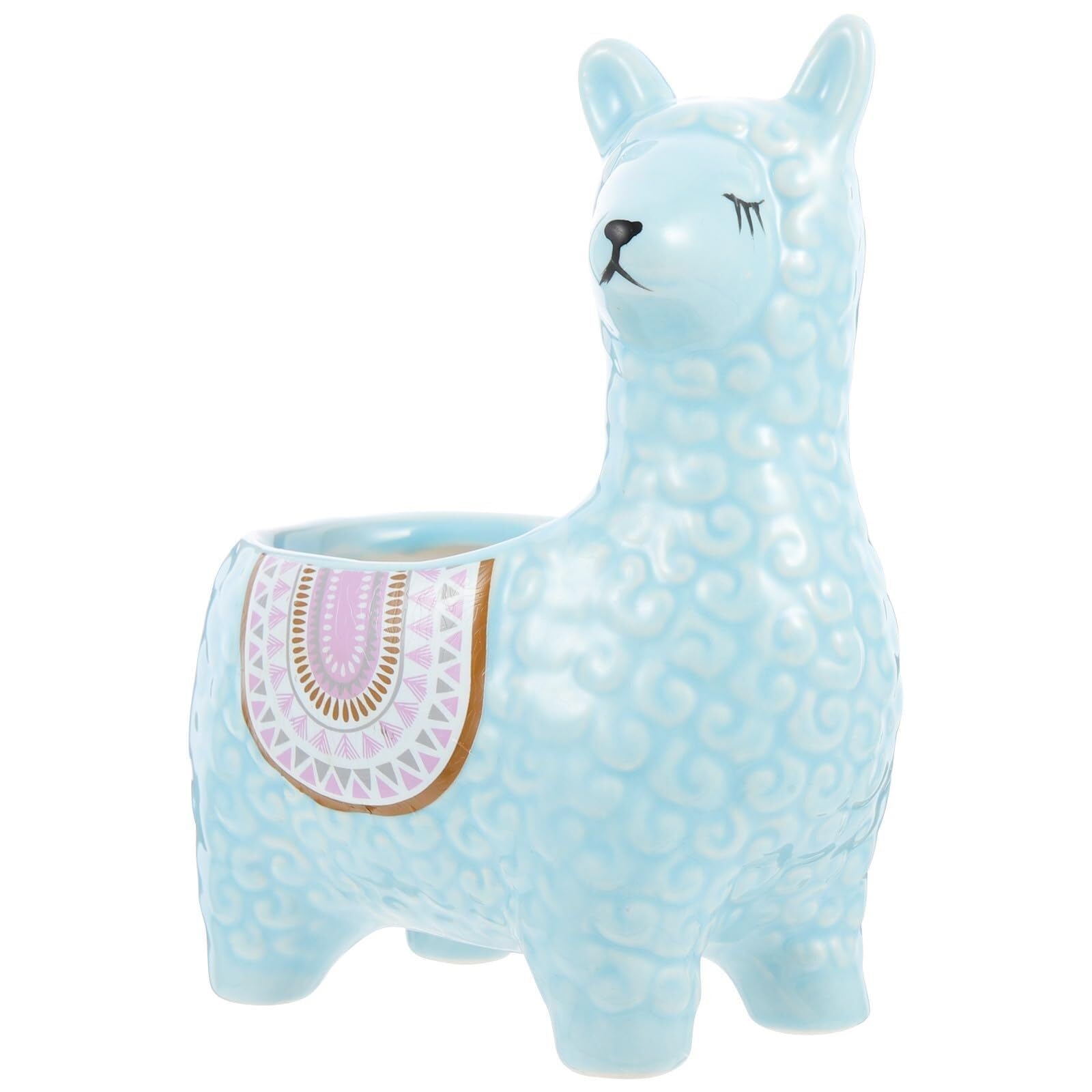 Uway modern Creative Ceramic Alpaca Flower Pot Small Succulent Planter Animal for garden