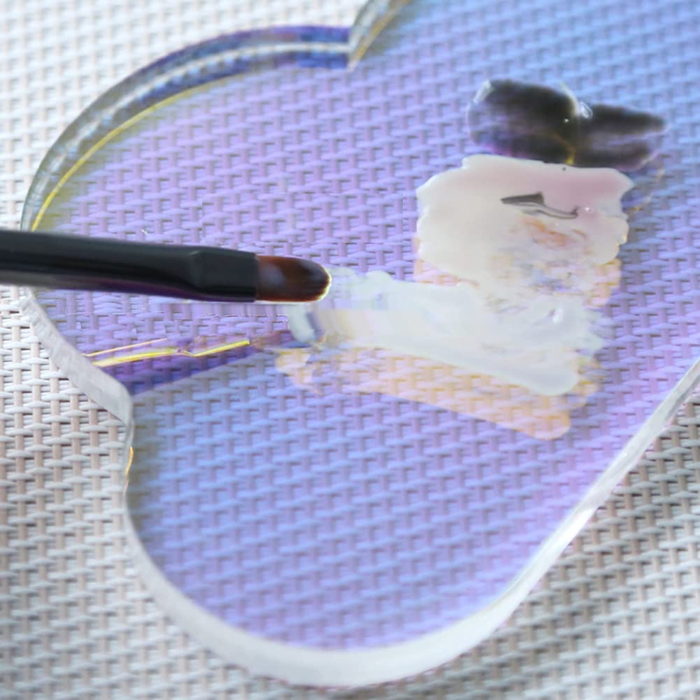 Paleta de arte de uñas acrílicas, forma de nubes, paleta de mezcla de esmalte de uñas, paleta de maquillaje, soporte de paleta de arte de uñas, 1 unidad, tablero de exhibición para arte de uñas 5