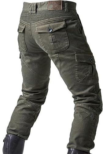 Miniatura 2 de Pantalones de motociclista para hombre, para motocicleta, motocross, a la rodilla, a la cadera, pantalones blindados resistentes al desgaste