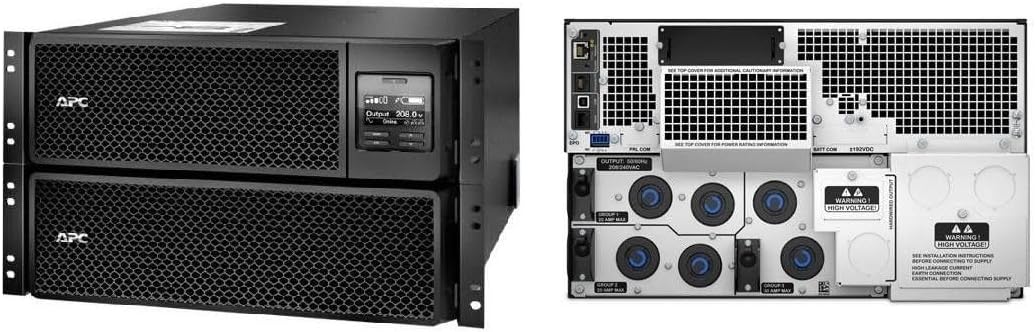 APC SRT8KRMXLT 8kVA RM 208V On-Line, Double Conversion Network Smart-UPS Power Battery Backup (Renewed)